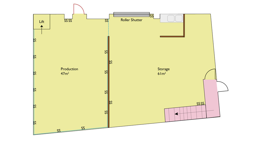 Suite 4 plan, The Chocolate Factory, Pelaw